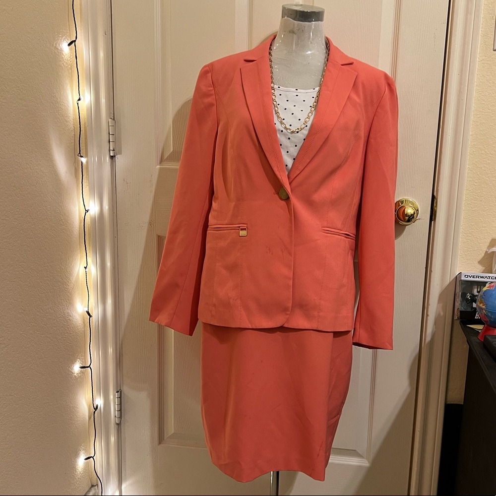 John Meyer Pink Skirt Suit